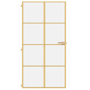 Porta Interni Sottile Oro 102,5x201,5 Vetro Temperato Alluminiocod mxl 83814