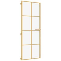 vidaXL Porta Interni Sottile Oro 76x201,5cm Vetro Temperato Alluminio