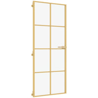 Porta Interni Sottile Oro 83x201,5cm Vetro Temperato Alluminiocod mxl 131748