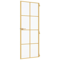 Porta Interni Sottile Oro 83x201,5cm Vetro Temperato Alluminio 155145