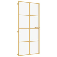 Porta Interni Sottile Oro 93x201,5cm Vetro Temperato Alluminio