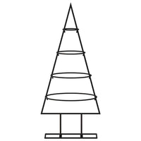 Albero di Natale Decorativo in Metallo Nero 60 cm