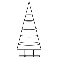 Albero di Natale Decorativo in Metallo Nero 90 cm 359589