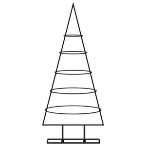 Albero di Natale Decorativo in Metallo Nero 90 cm 359589