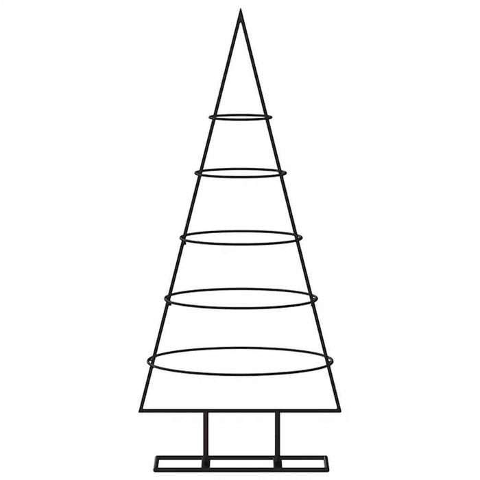 Albero di Natale Decorativo in Metallo Nero 90 cm 359589