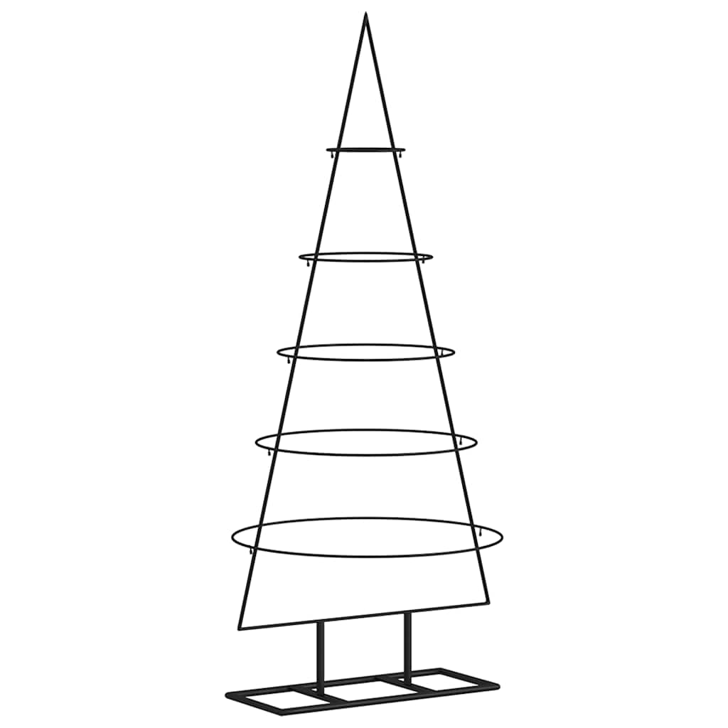 Albero di Natale Decorativo in Metallo Nero 125 cm 359590