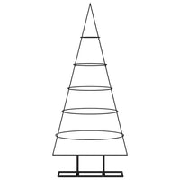 Albero di Natale Decorativo in Metallo Nero 125 cm 359590