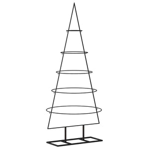 Albero di Natale Decorativo in Metallo Nero 125 cm 359590