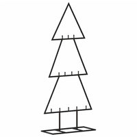 Albero di Natale Decorativo in Metallo Nero 60 cm 359591
