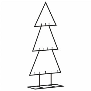 Albero di Natale Decorativo in Metallo Nero 60 cm 359591
