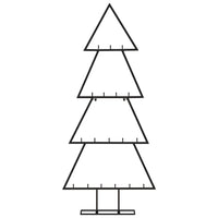 Albero di Natale Decorativo in Metallo Nero 90 cm 359592