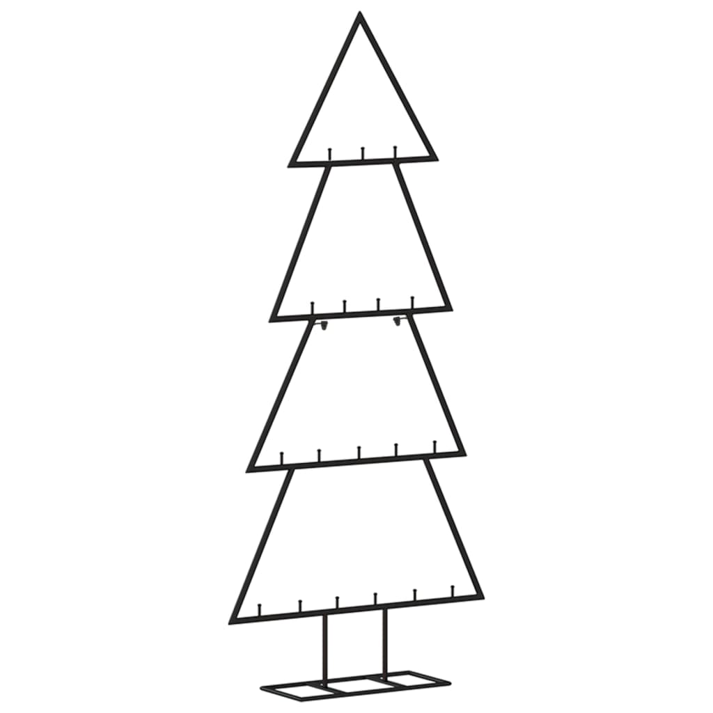 Albero di Natale Decorativo-Decorazioni natalizie in Metallo Nero 90 cm 926871