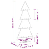 Albero di Natale Decorativo in Metallo Nero 90 cm 359592