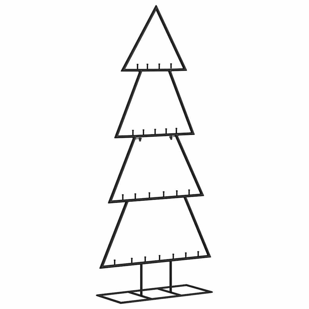 Albero di Natale Decorativo in Metallo Nero 125 cm 359593