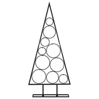 Albero di Natale Decorativo in Metallo Nero 90 cm 359598