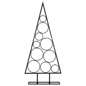 Albero di Natale Decorativo in Metallo Nero 90 cm 359598