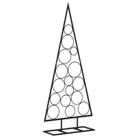 Albero di Natale Decorativo in Metallo Nero 125 cm 359599