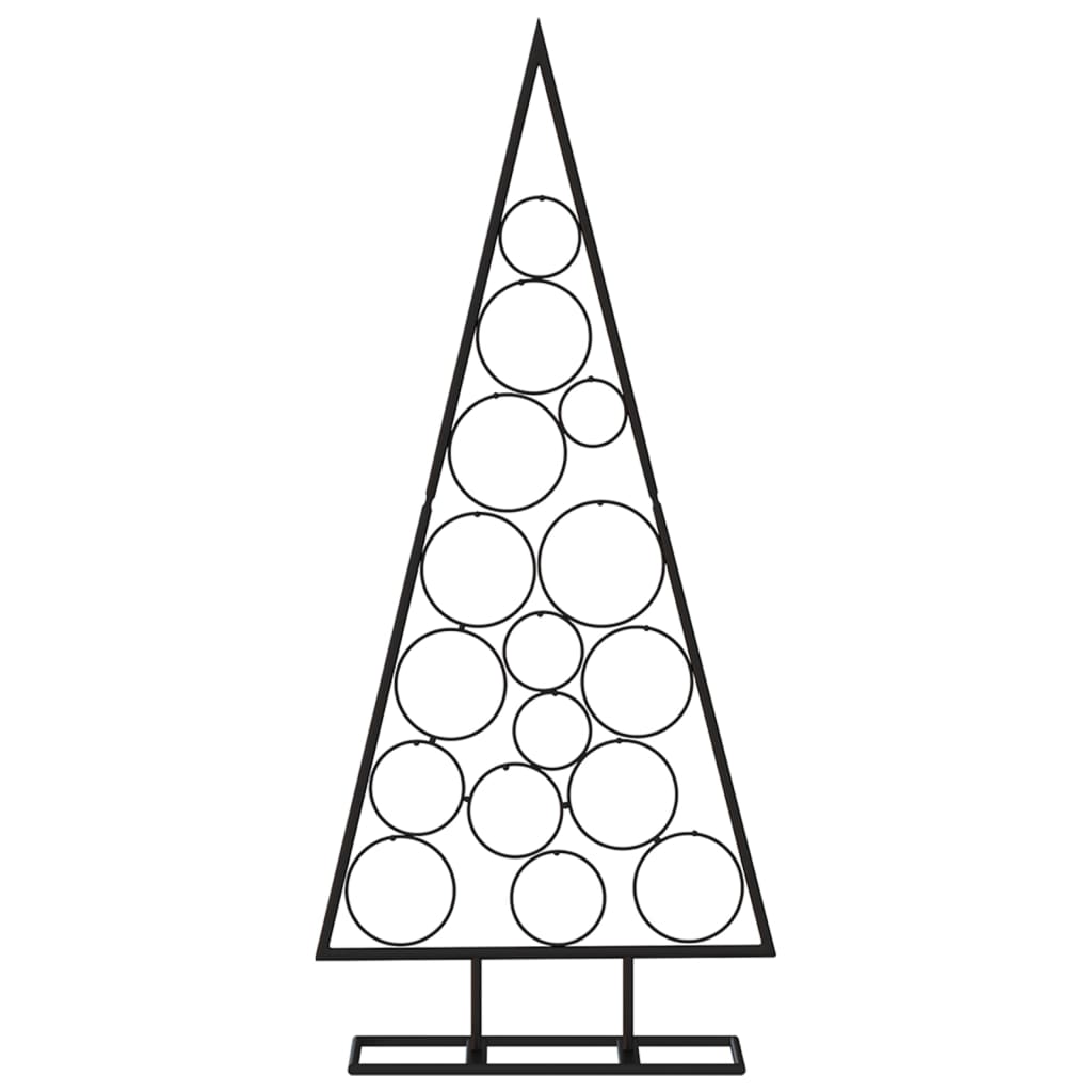 Albero di Natale Decorativo in Metallo Nero 125 cm 359599