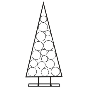 Albero di Natale Decorativo in Metallo Nero 125 cm 359599