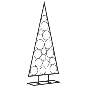 Albero di Natale Decorativo in Metallo Nero 125 cm 359599
