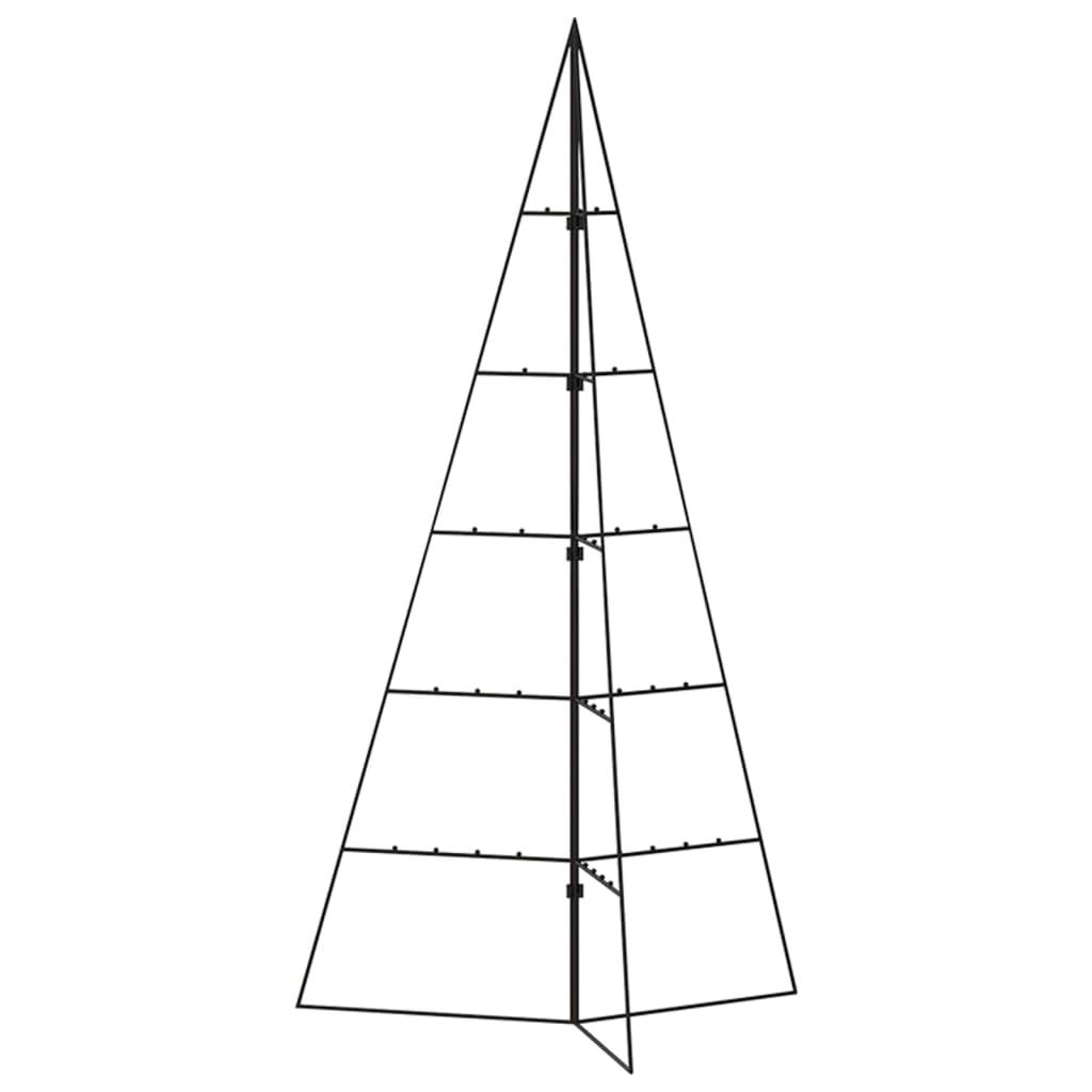 Albero di Natale Decorativo in Metallo Nero 100 cm
