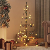 Albero di Natale Decorativo in Metallo Nero 100 cm 359600