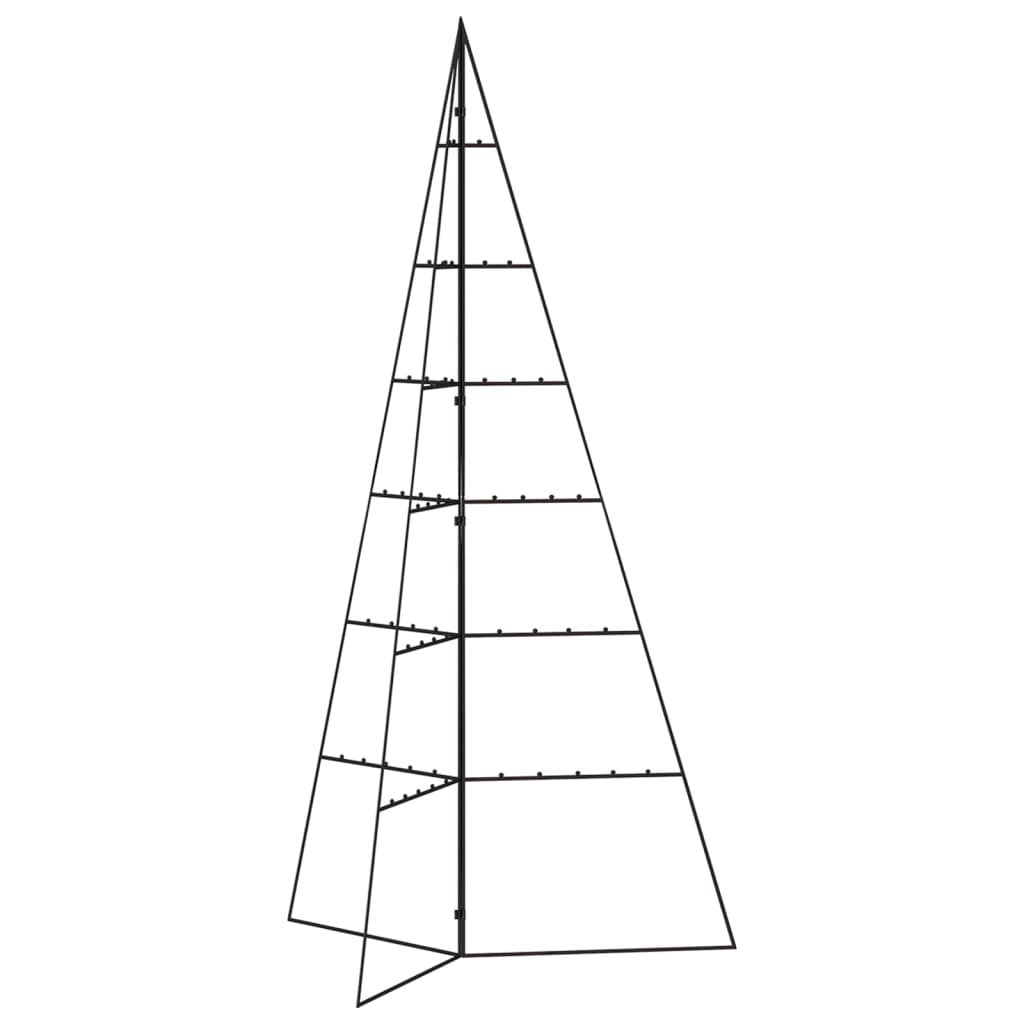Albero di Natale Decorativo in Metallo Nero 140 cm 359601