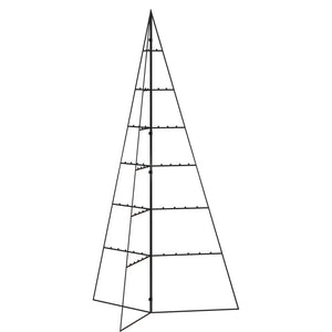 Albero di Natale Decorativo in Metallo Nero 140 cm 359601