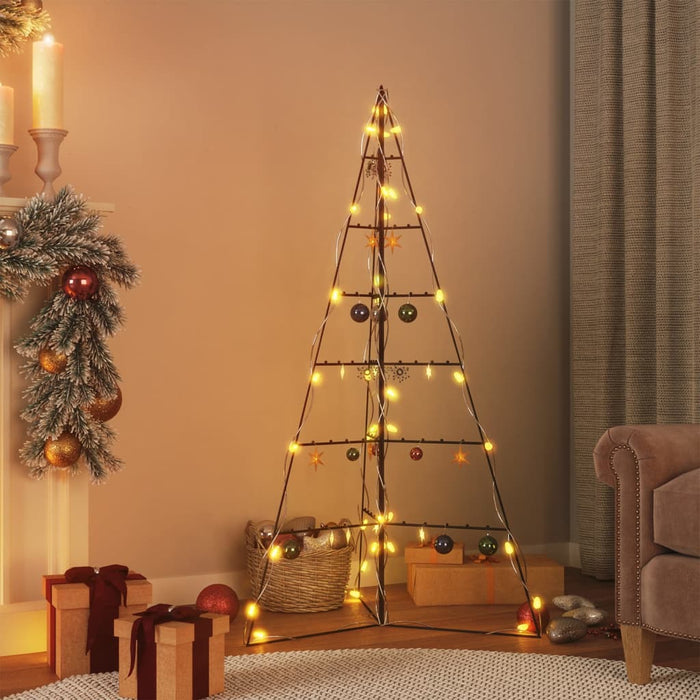 Albero di Natale Decorativo in Metallo Nero 140 cm 359601