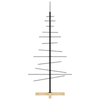 Albero di Natale in Metallo con Base in Legno Nero 120 cm 359603