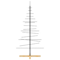 Albero di Natale in Metallo con Base in Legno Nero 150 cm 359604