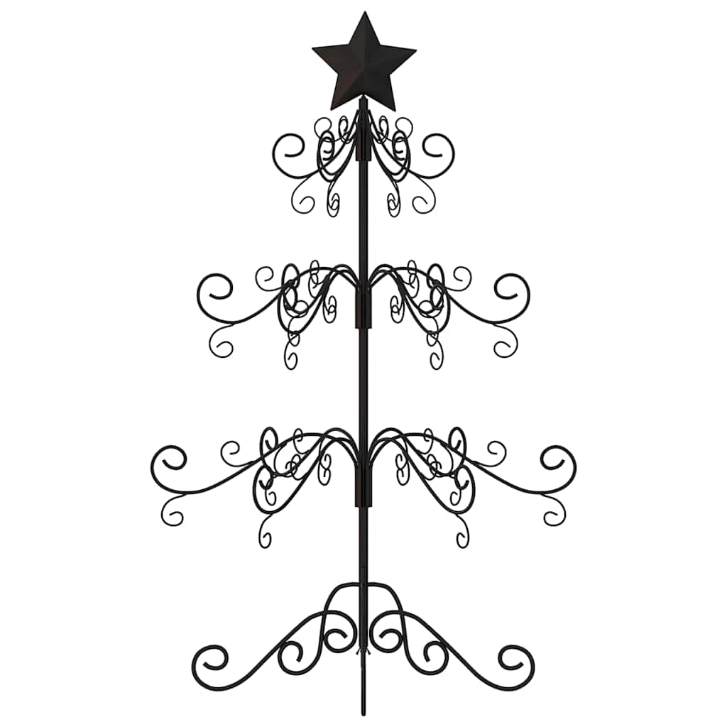 Albero di Natale Decorativo in Metallo Nero 90 cm 359606