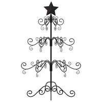 Albero di Natale Decorativo in Metallo Nero 90 cm 359606