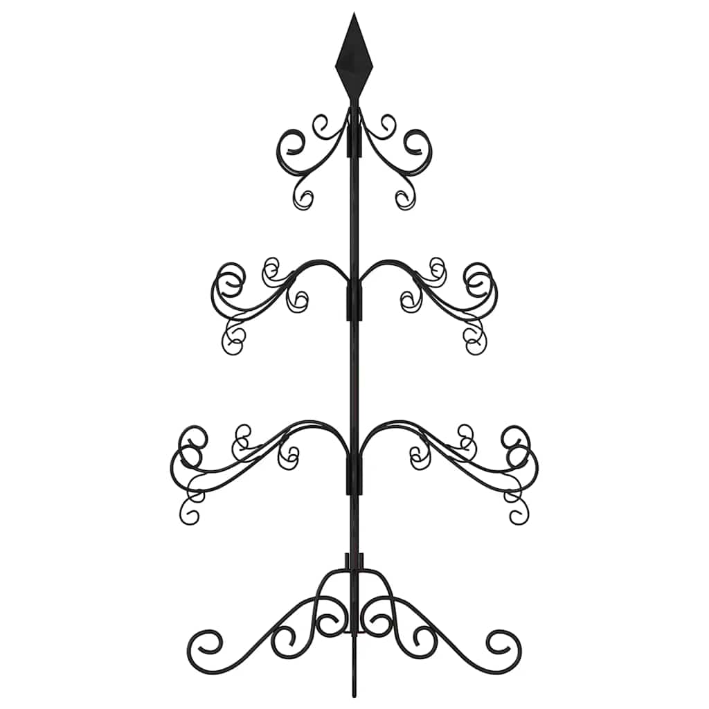 Albero di Natale Decorativo in Metallo Nero 90 cm 359606