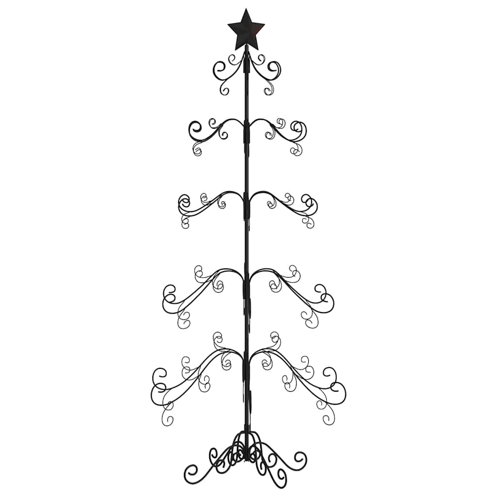 Albero di Natale Decorativo in Metallo Nero 150 cm 359607