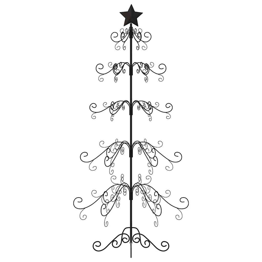 Albero di Natale Decorativo in Metallo Nero 150 cm 359607