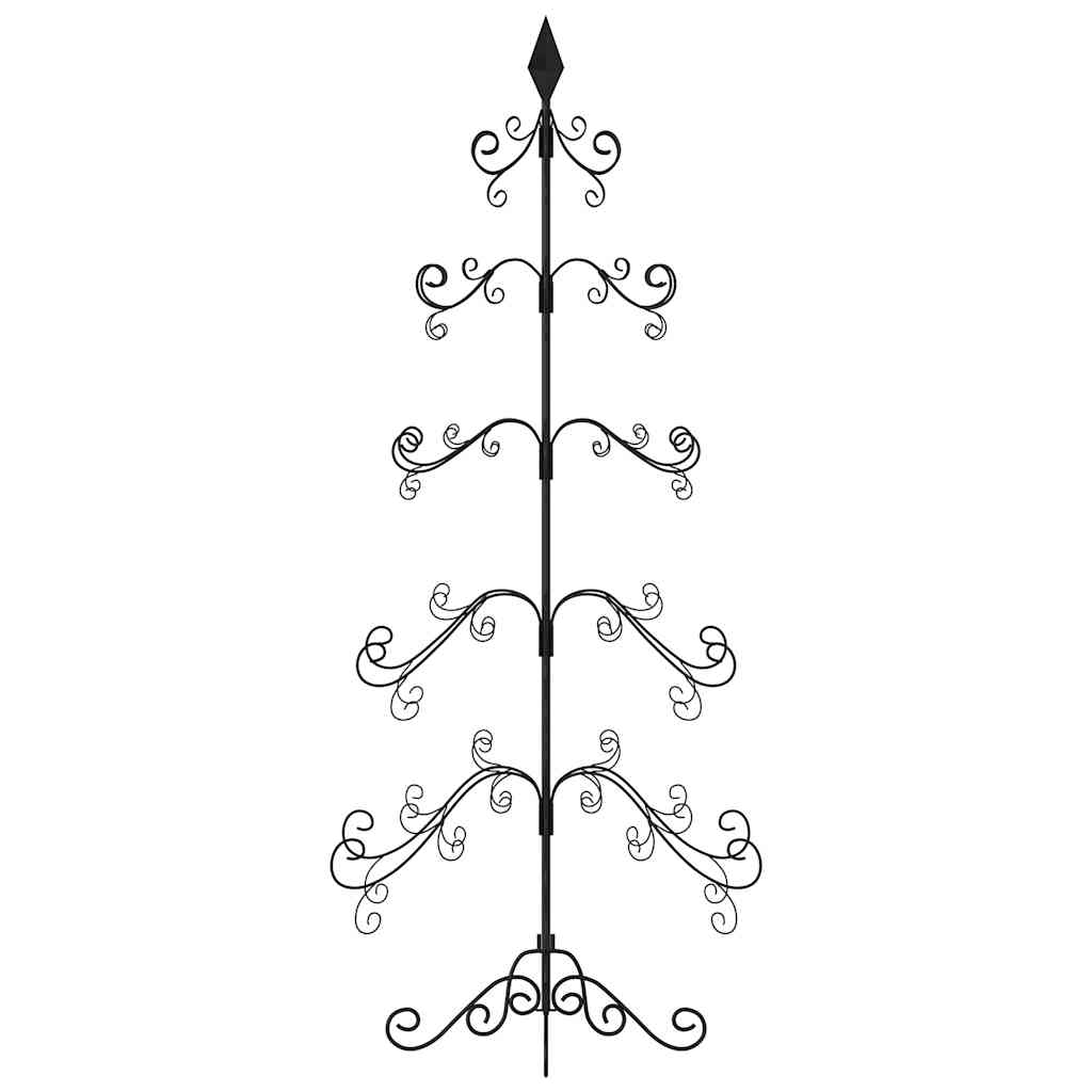 Albero di Natale Decorativo in Metallo Nero 150 cm 359607