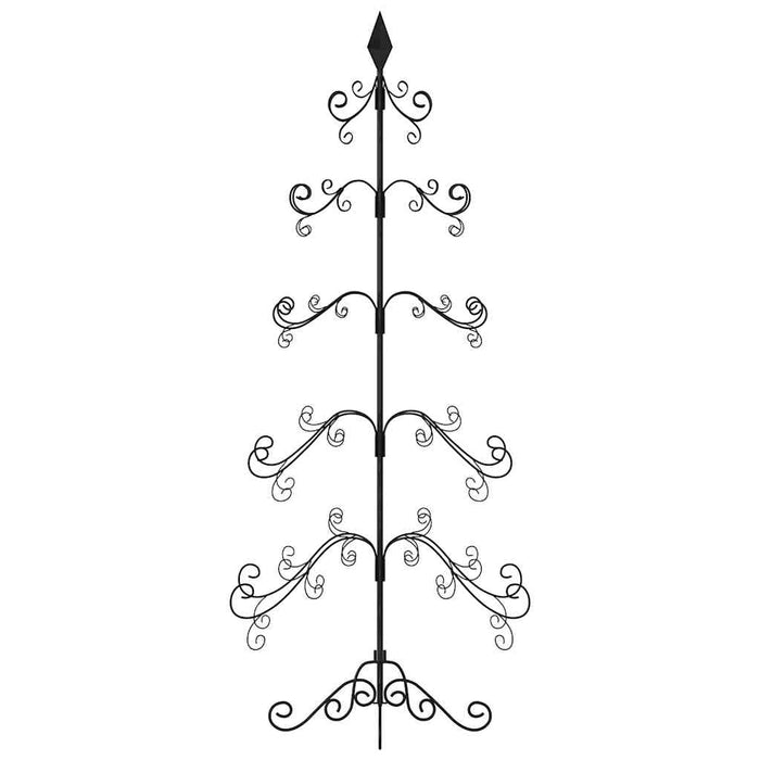 Albero di Natale Decorativo in Metallo Nero 150 cm 359607