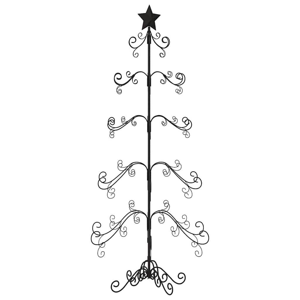 Albero di Natale Decorativo in Metallo Nero 150 cm 359607