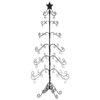 vidaXL Albero di Natale Decorativo in Metallo Nero 180 cm
