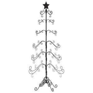 vidaXL Albero di Natale Decorativo in Metallo Nero 180 cm
