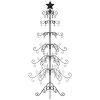 vidaXL Albero di Natale Decorativo in Metallo Nero 180 cm