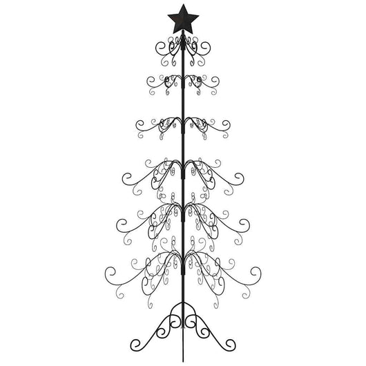 Albero di Natale Decorativo-Decorazioni natalizie in Metallo Nero 180 cm 176816