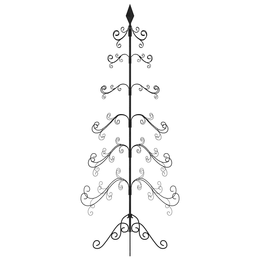 Albero di Natale Decorativo in Metallo Nero 180 cm 359608