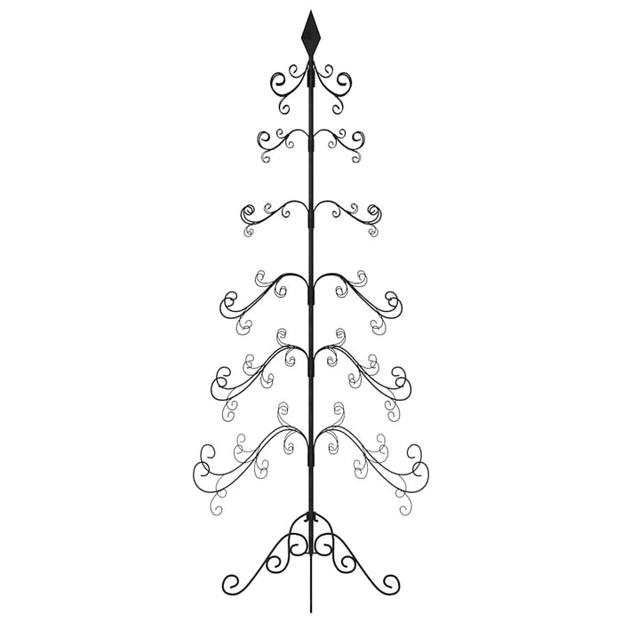 Albero di Natale Decorativo in Metallo Nero 180 cm 359608