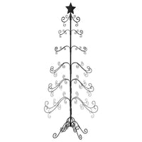 vidaXL Albero di Natale Decorativo in Metallo Nero 180 cm