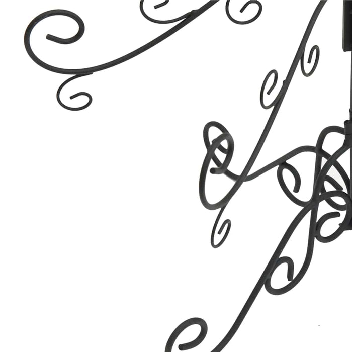 vidaXL Albero di Natale Decorativo in Metallo Nero 180 cm