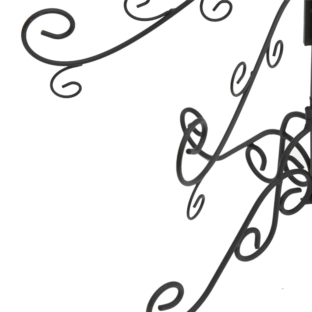 Albero di Natale Decorativo in Metallo Nero 180 cm 359608