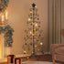 Albero di Natale Decorativo in Metallo Nero 180 cm 359608