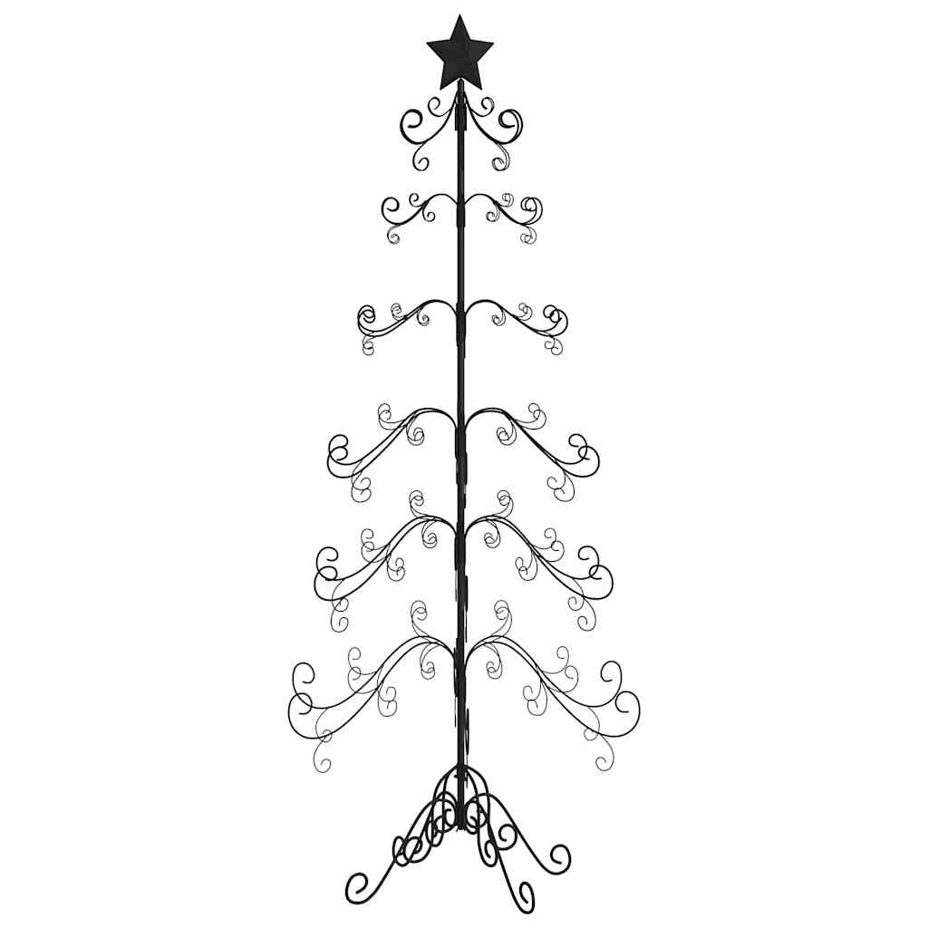 Albero di Natale Decorativo-Decorazioni natalizie in Metallo Nero 215 cm